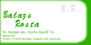 balazs rosta business card